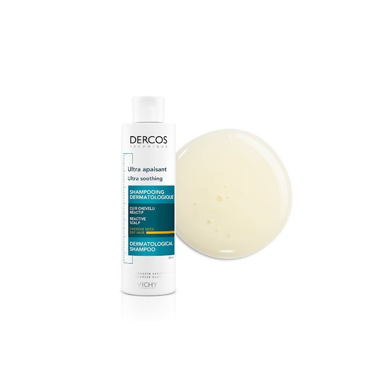 Vichy Dercos Shampoing Ultra Apaisant Cheveux Secs 200ml