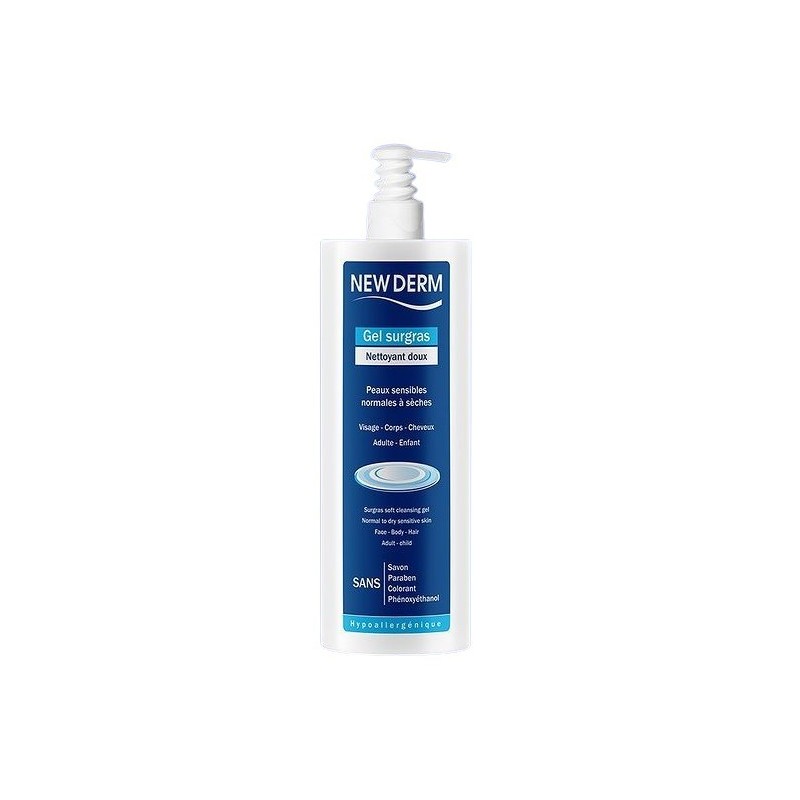 NEW DERM GEL SURGRAS NETTOYANT DOUX 500ML