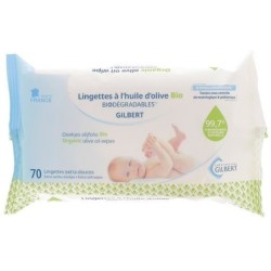GILBERT LINGETTES A L'HUILE D'OLIVE BIO 70U BIODEGRADABLES