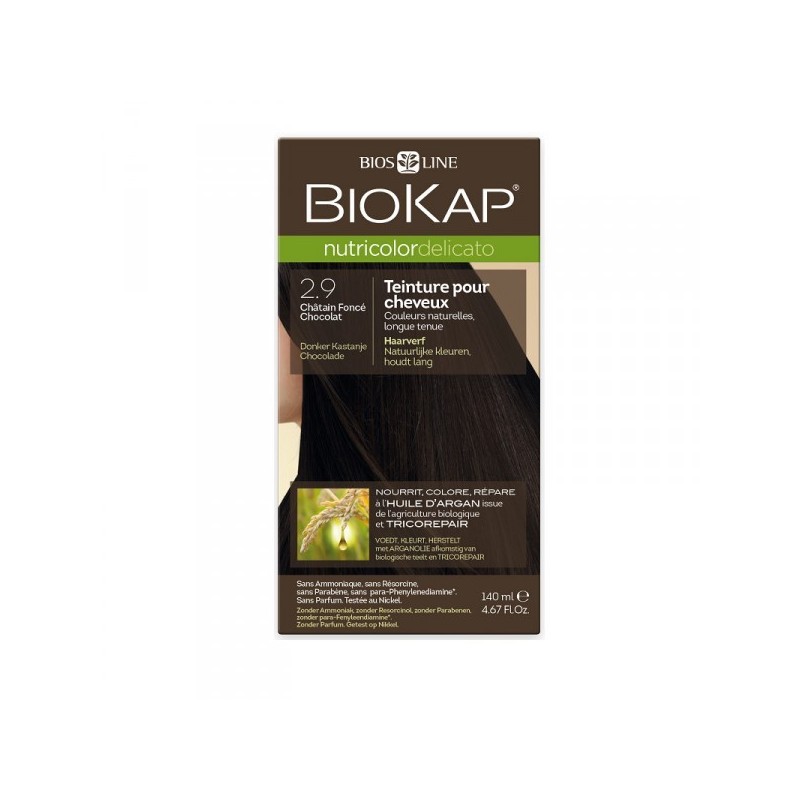BIOKAP NUTRICOLOR DELICATO RAPID 2.9 CHATAIN FONCE CHOCOLAT