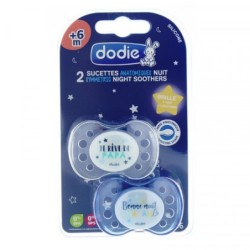 DODIE 2 SUCETTES ANATOMIQUES NUIT 6M+ A36