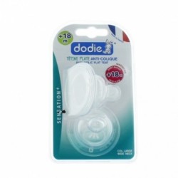 DODIE TETINE PLATE SENS+ ANTI COLIQUE D5 +18M X2