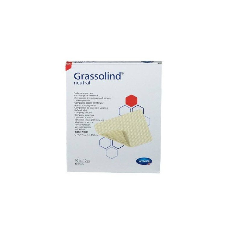 HRTM GRASSOLIND NEUTRAL PANSEMENTS GRAS 10*10CM 10U