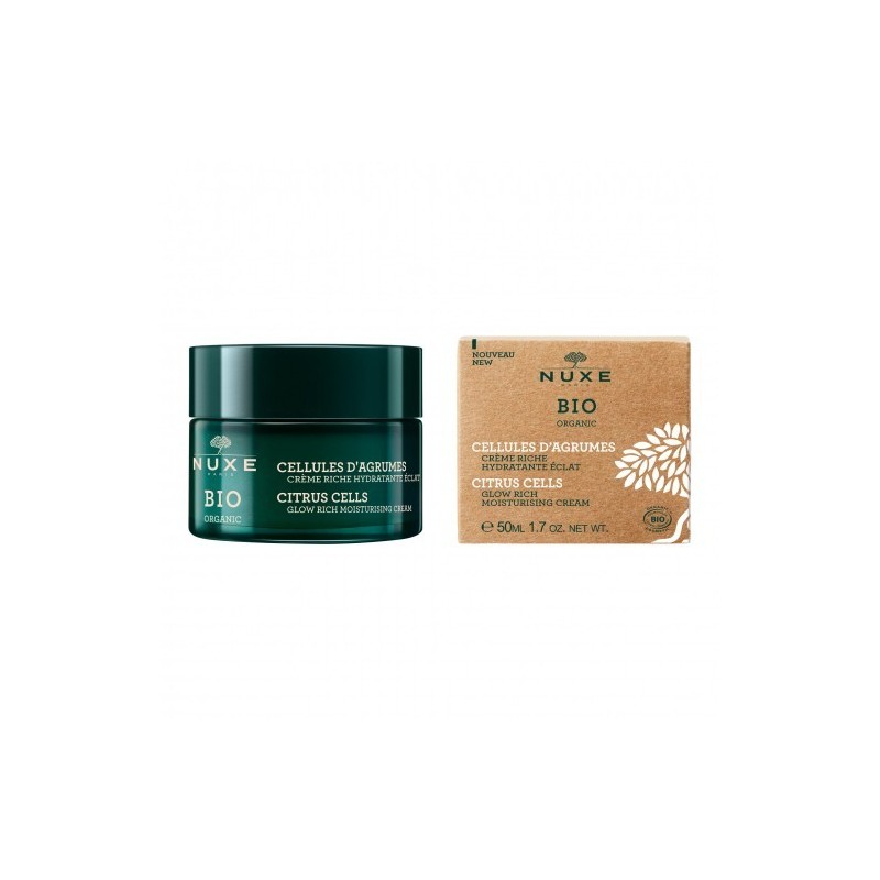 NUXE BIO ORGANIC CREME RICHE HYDRATANTE ECLAT CELLULES D'AGRUMES 50M