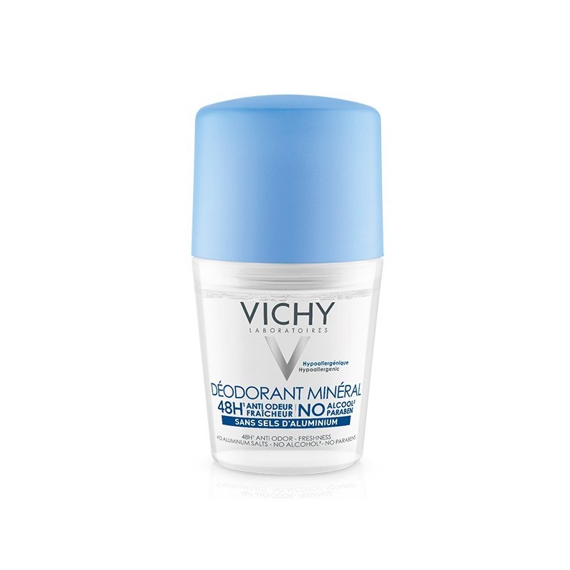 Vichy Déodorant Minéral Peau Sensible 48H Sans Sels d'Aluminium 50ml