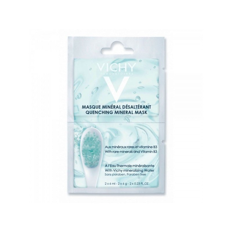Vichy Masque Minéral Hydratant Peau Déshydratée et Sensible | 2 x 6ml