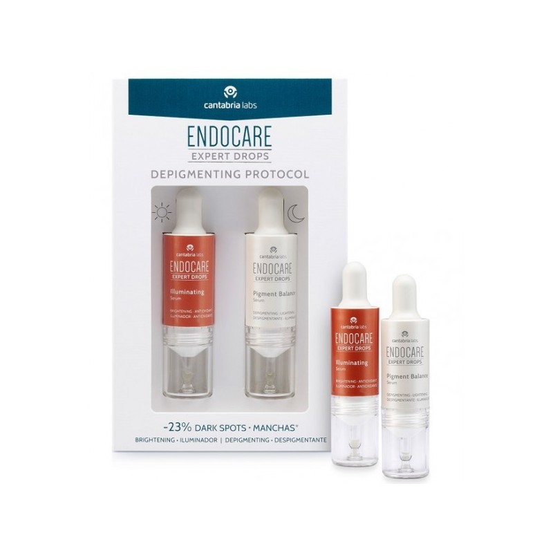 ENDOCARE EXPERT DROPS DEPIGMENTING PROTOCOL 2*10ML + HELIOCARE ULTRA GEL 90 SPF50