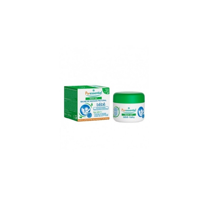 PURESS RESPIR BAUME DE MASSAGE PECTORAL BÉBÉ 19 HE POT 30ML