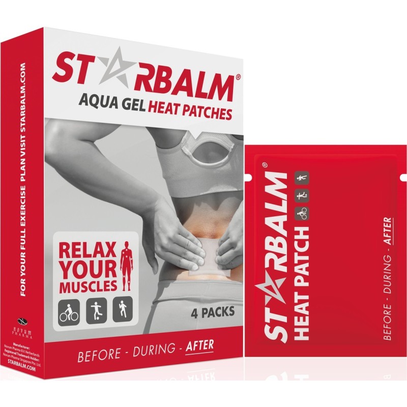 STARBALM AQUA GEL HEAT PATCHES 8x12CM