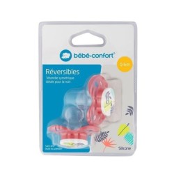 BEBE CONFORT 2 SUCETTES REVERSIBLE 0-6M JUNGLE VIBES ROUGE