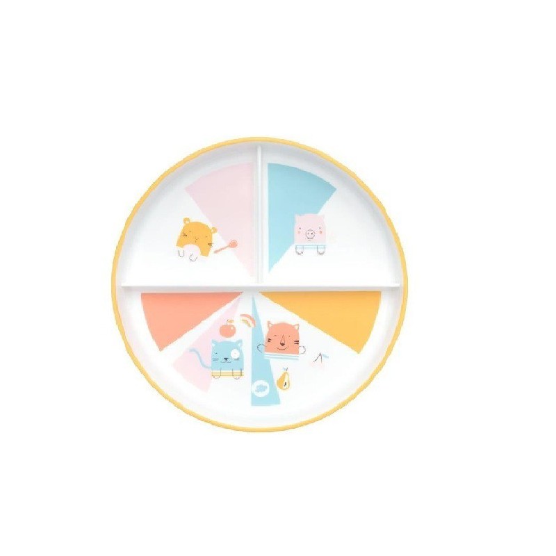 BEBE CONFORT ASSIETTE D'APPRENTISSAGE AVEC COMPARTIMENT DOMINO 18M+