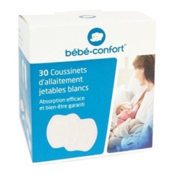 BEBE CONFORT 30 COUSSINETS D'ALLAITMENT JETABLES BLANC REF1800