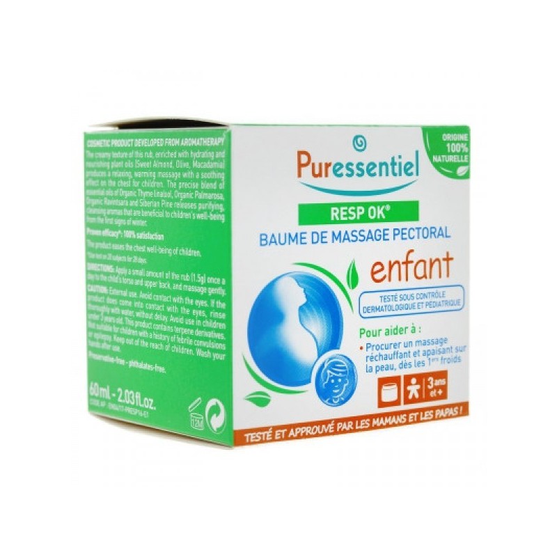 PURESS RESPIR BAUME DE MASSAGE PECTORAL ENFANT 4HE POT 60ML