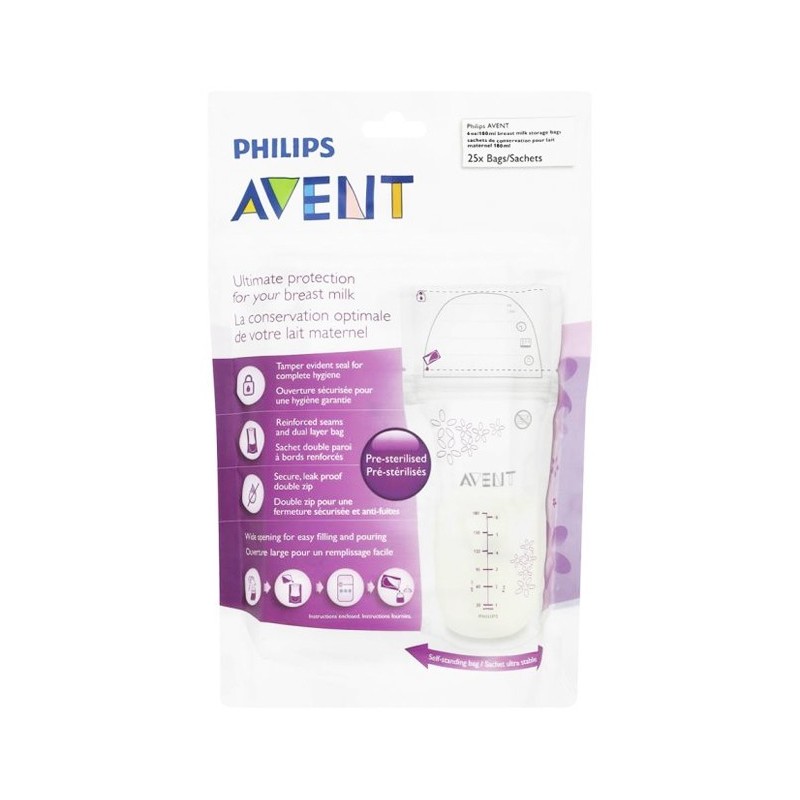 AVENT SACHETS DE CONSERVATION DU LAIT MATERNEL SCF603/25