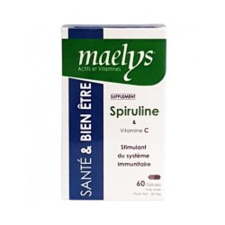 MAELYS SPIRULINE VITAMINE C 60 GELLULES