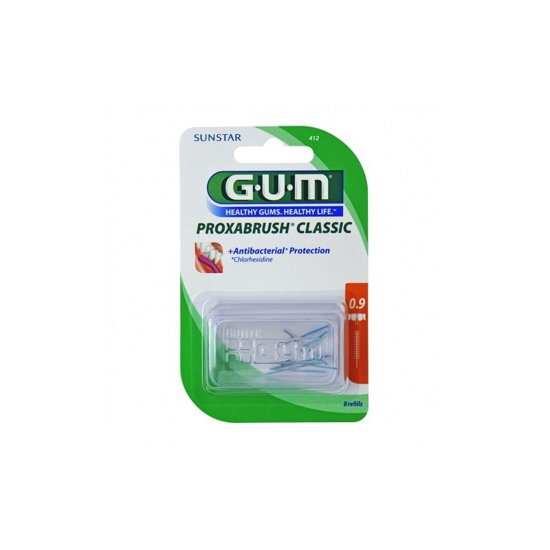 GUM Recharge Brossettes Ultra-F par 8unites 0.9MM    412