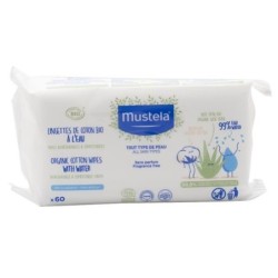 MUSTELA LINGETTES COTON BIO A L'EAU *60