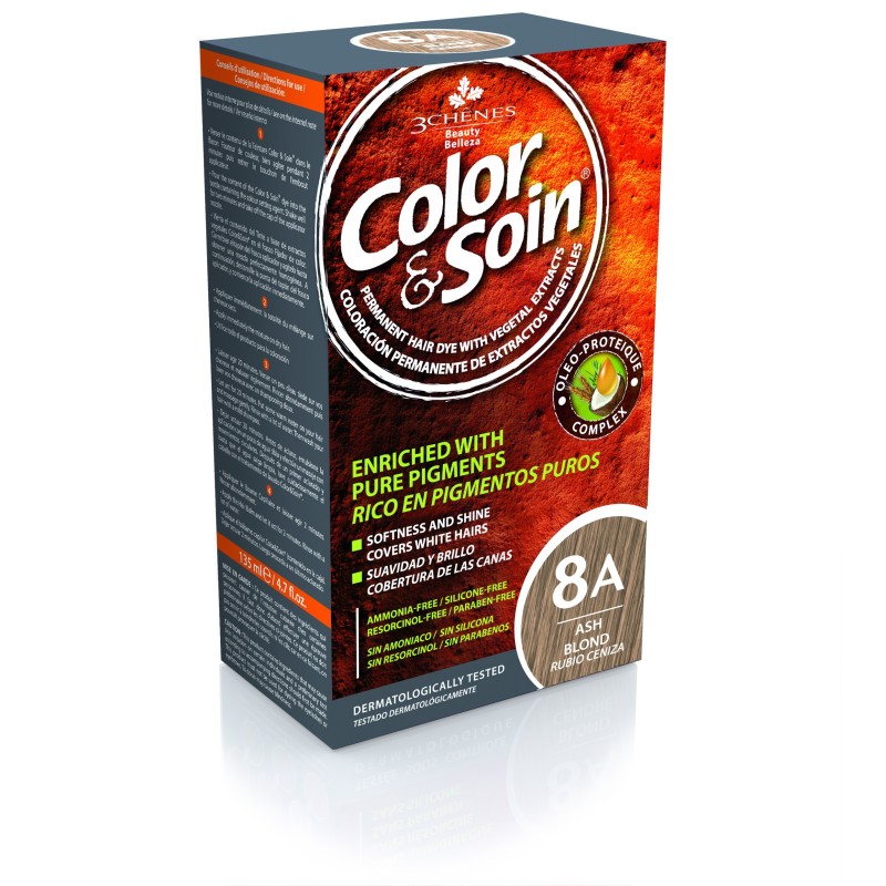 3 CHENES COLOR & SOIN 8A BLOND CENDRE