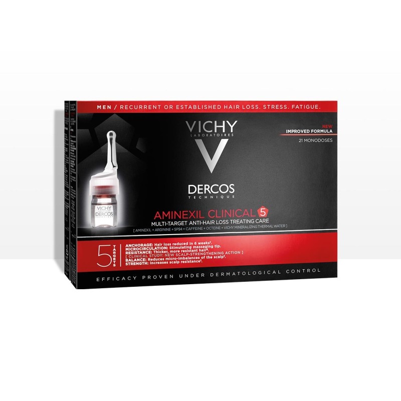 Vichy Dercos Aminexil Clinical Cure Anti-Chute Hommes 21 Ampoules | 21 x 6ml