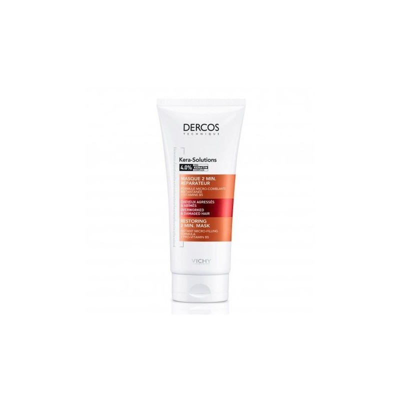 Vichy Dercos Kera-Solutions Masque 2min. Réparateur Cheveux Secs et Abîmés | 200ml