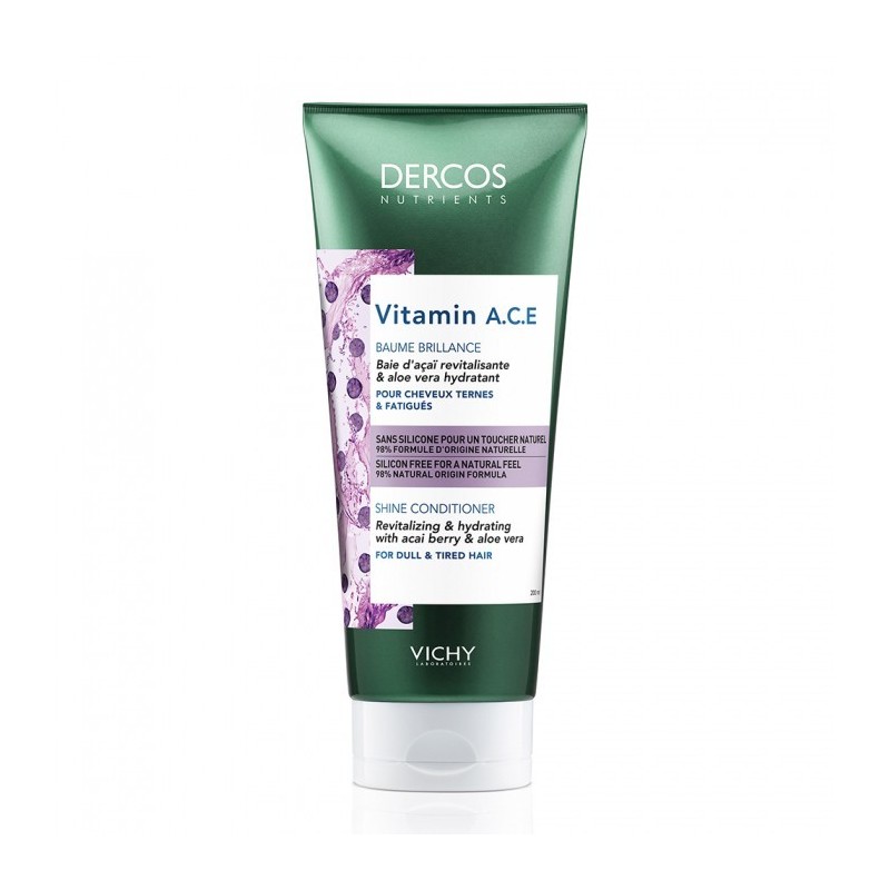 Vichy Dercos Nutrients Après-Shampoing Baume Vitamin A.C.E. Cheveux Ternes et Fatigués | 200ml