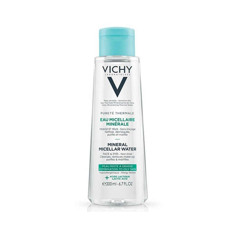 Vichy Pureté Thermale Eau Micellaire Minérale Peau Mixte à Grasse | 200ml