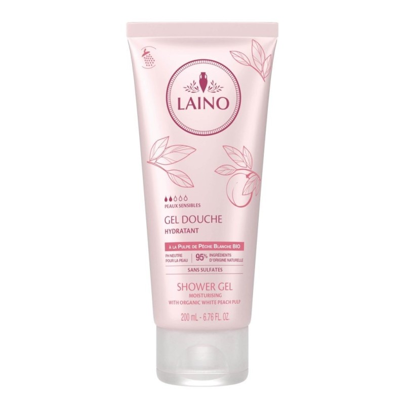 LAINO GEL DOUCHE HYDRATANT PULPE DE PECHE BLANCHE 200ML