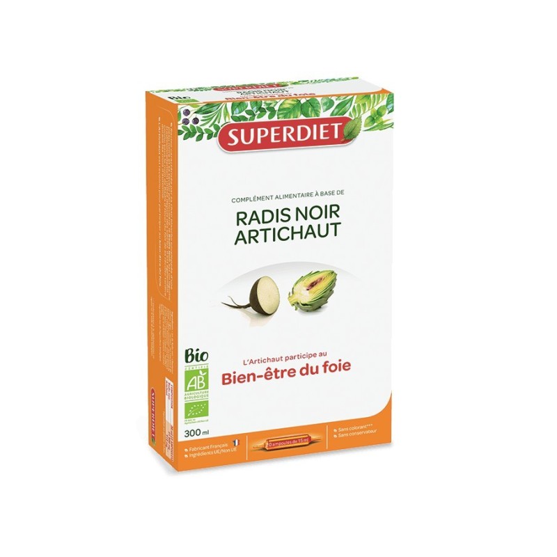 SUPER DIET RADIS NOIR ARTICHAUT 20 AMP