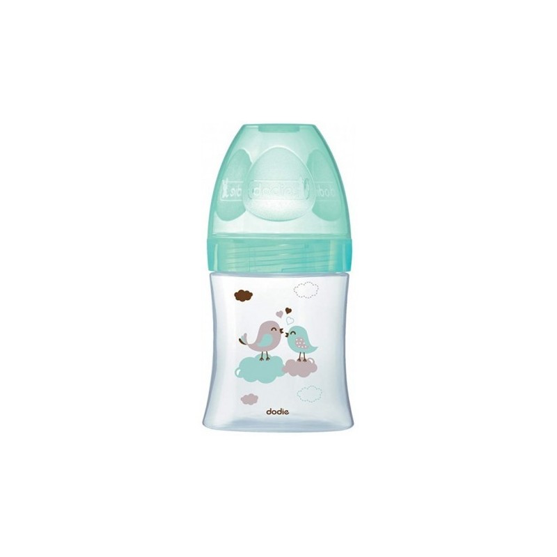 DODIE BIB INI+ VERRE 150ML VERT OISEAUX 0-6 M TET RONDE 3 VI