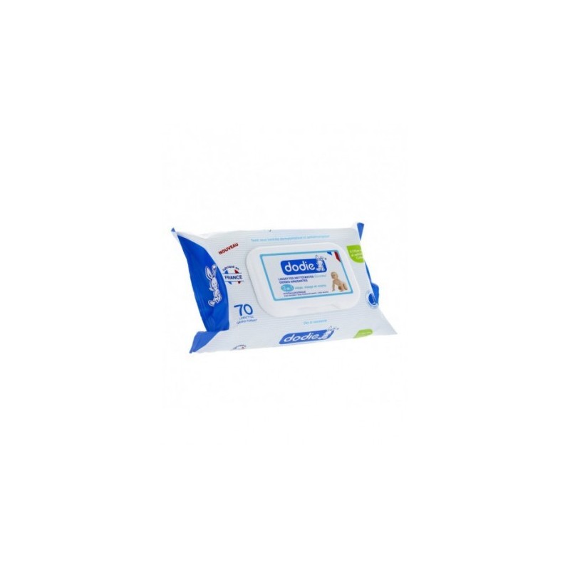 DODIE LINGETTES NETTOYANTES DERMO APAISANTE 70U