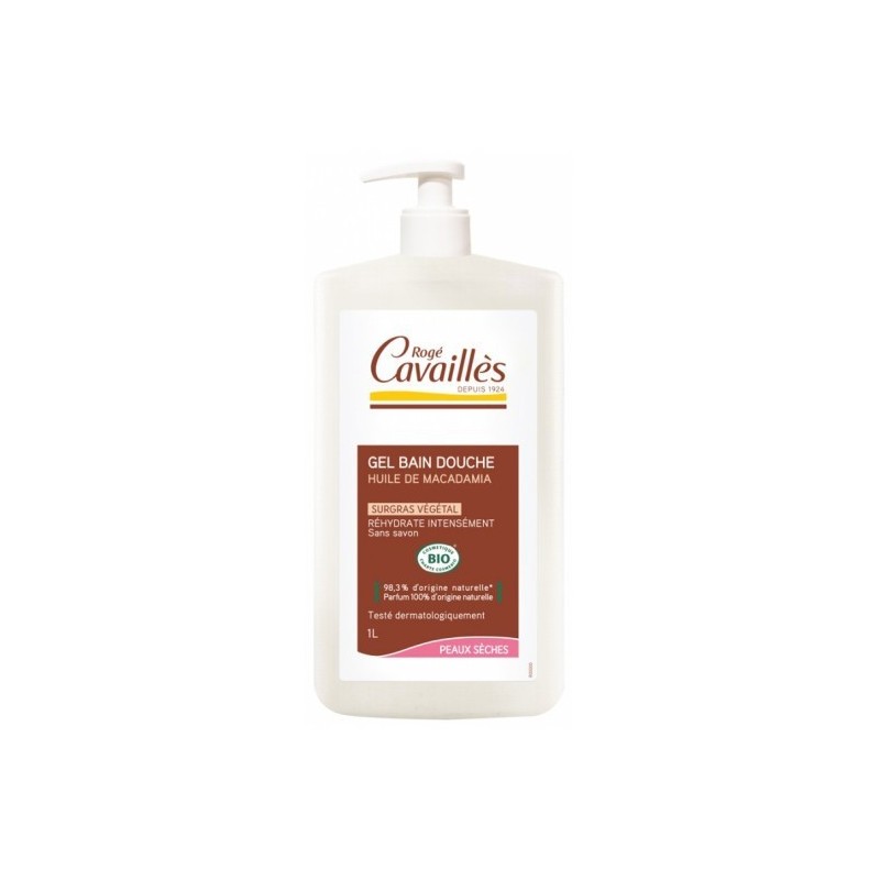 ROGE CAVAILLES GEL SURGRAS BAIN DOUCHE HUILE DE MACADAMIA 1L