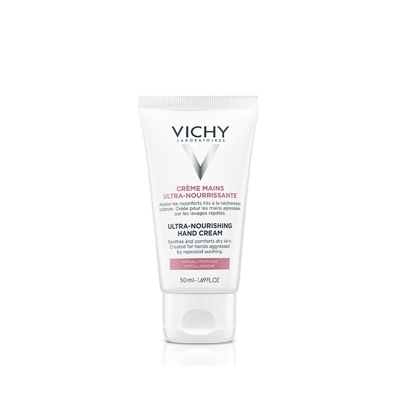 Vichy Crème Mains Ultra-Nourrissante Mains Desséchées et Agressées | 50ml