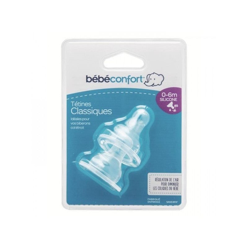 BEBE CONFORT 2 TETINES STANDARD 0-6M  3VITESSES REF3102201300