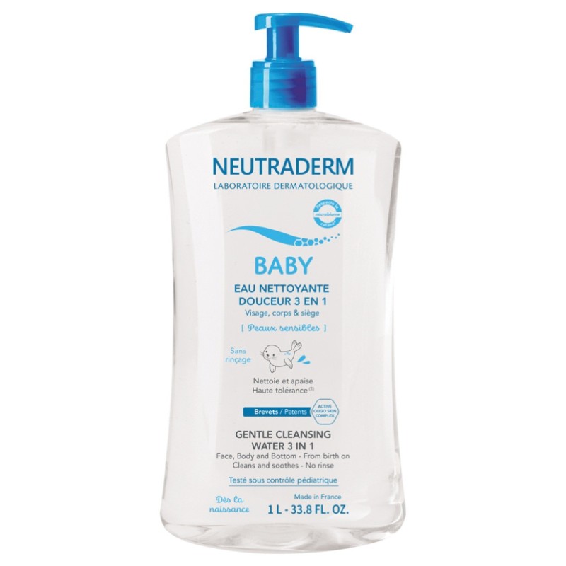 NEUTRADERM BABY EAU NETTOYANTE DOUCEUR 3 EN1 1L