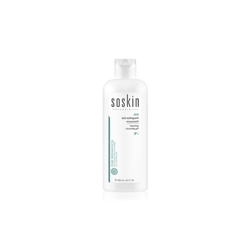 SOSKIN AKN GEL NETTOYANT MOUSSANT 250ML