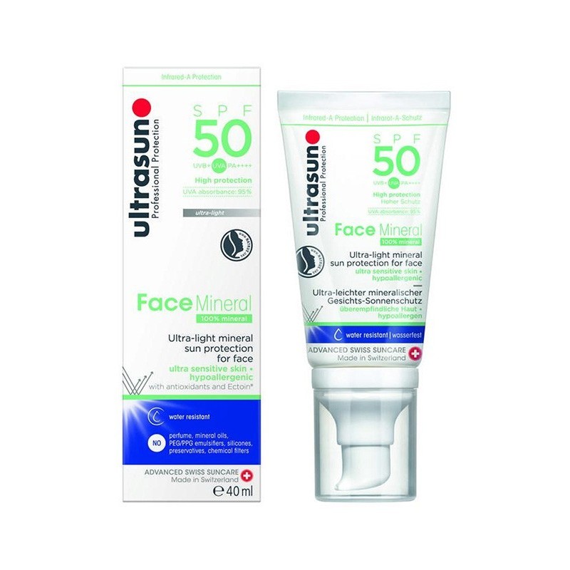 ULTRASUN FACE MINERAL PEAU HYPERSENSIBLE SPF50 40ML