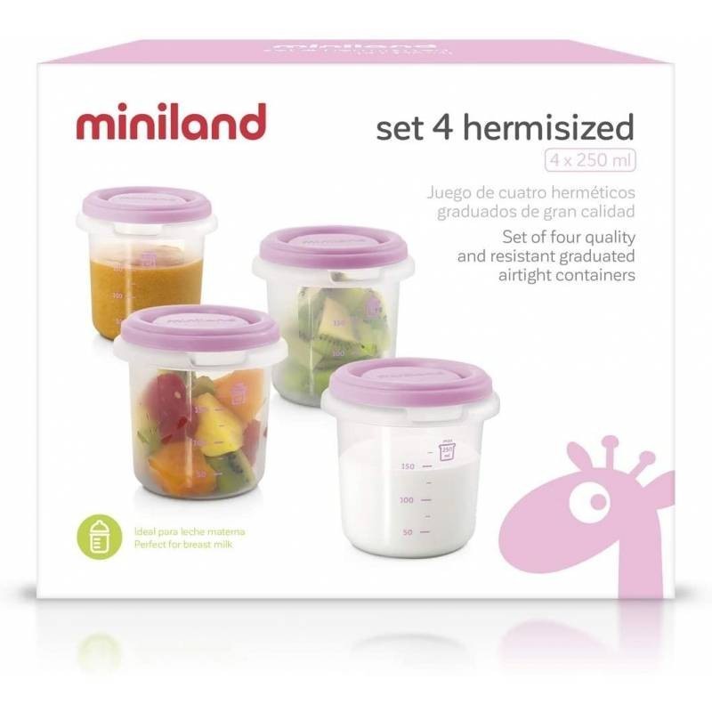 MINILAND SET 4 POTS DE CONSERVATION ROSE REF 89239 NEW