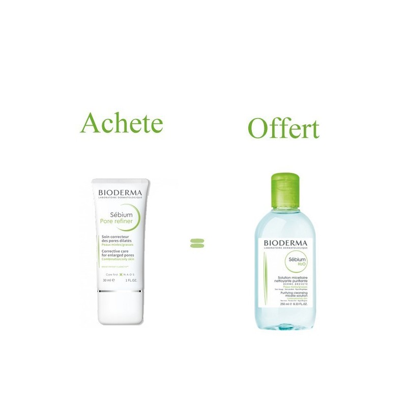 BIODERMA COFFRET SEBIUM PORE REFINER+SEBIUM H2O 250ML