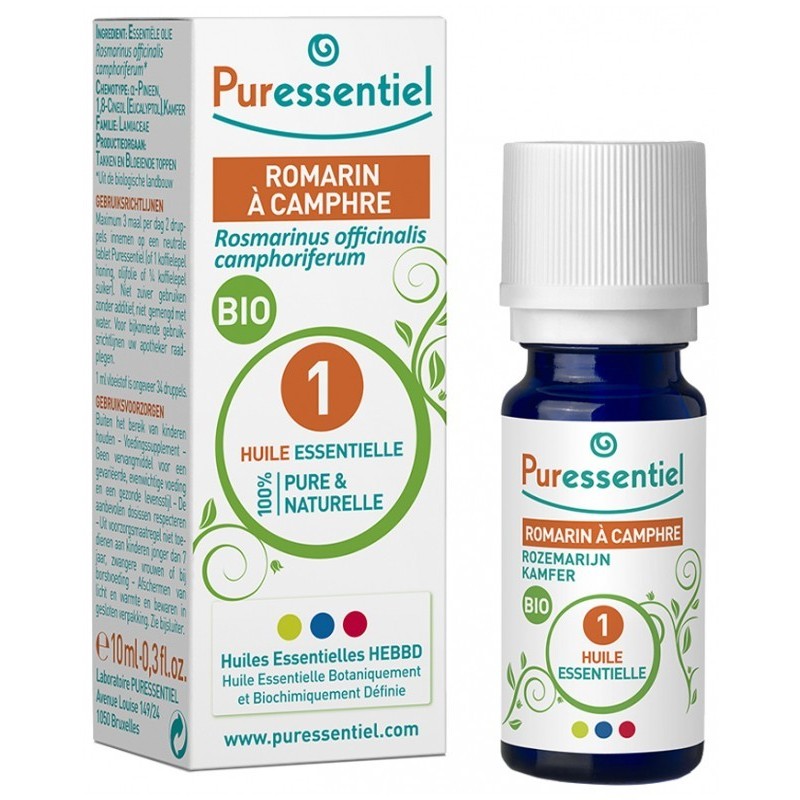 PURESSENTIEL HUILE ESSENTIELLE ROMARIN A CAMPHRE 10ML