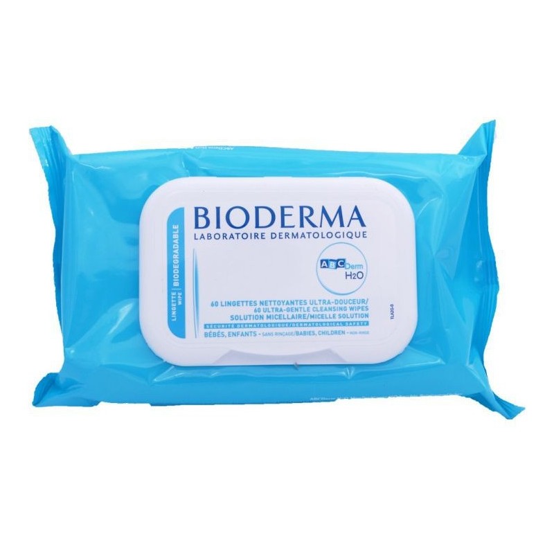 BIODERMA ABCDERM 60 LINGETTES NETTOYANTES