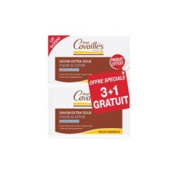 ROGE CAVAILLES SAVON SURGRAS FLEUR DE COTON 3X250GR + UN OFFERT