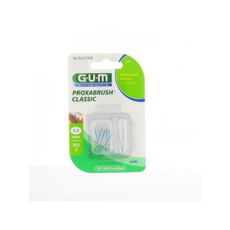GUM PROXABRUSH classic ultra Fines par 8unites 1.1mm - 414