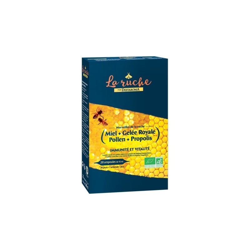 DT LA RUCHE MIEL+GELEE ROYALE PLLEN+PROPOLIS 20AMP
