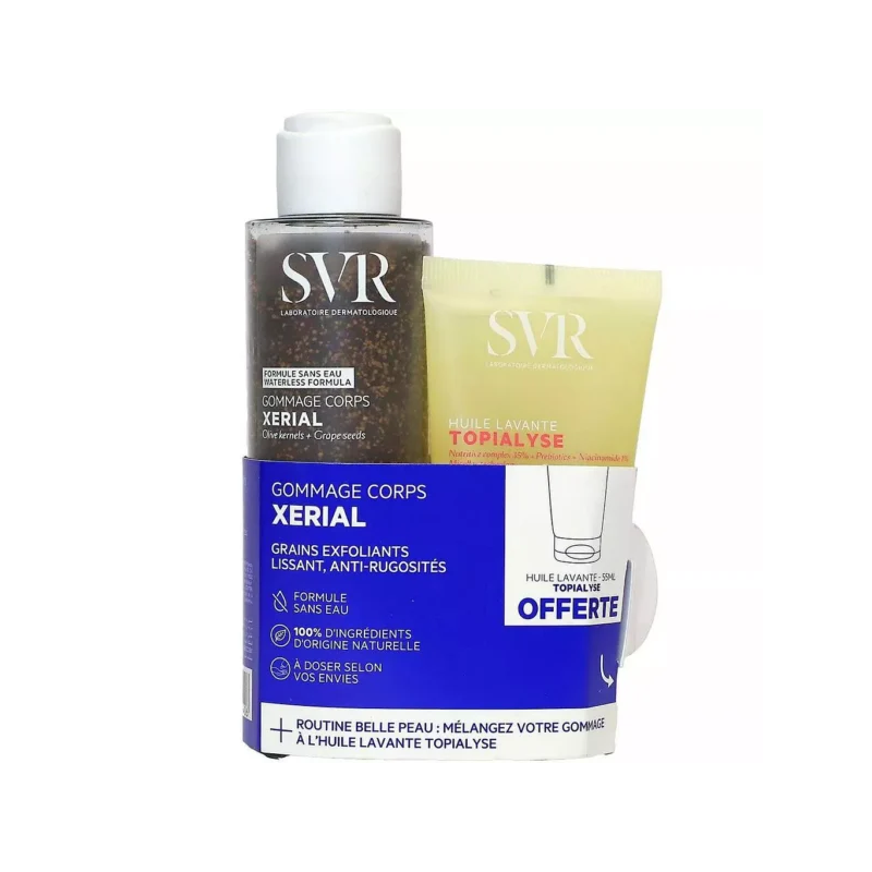 PACK SVR XERIAL GOMMEGE CORPS+HUILE LAVANTE 55ML OFFER
