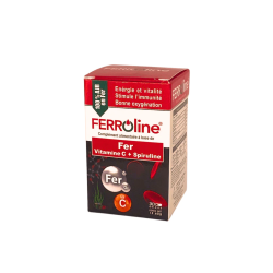 FERROLINE FER VITAMINE C + SPIRULINE 30GELULE