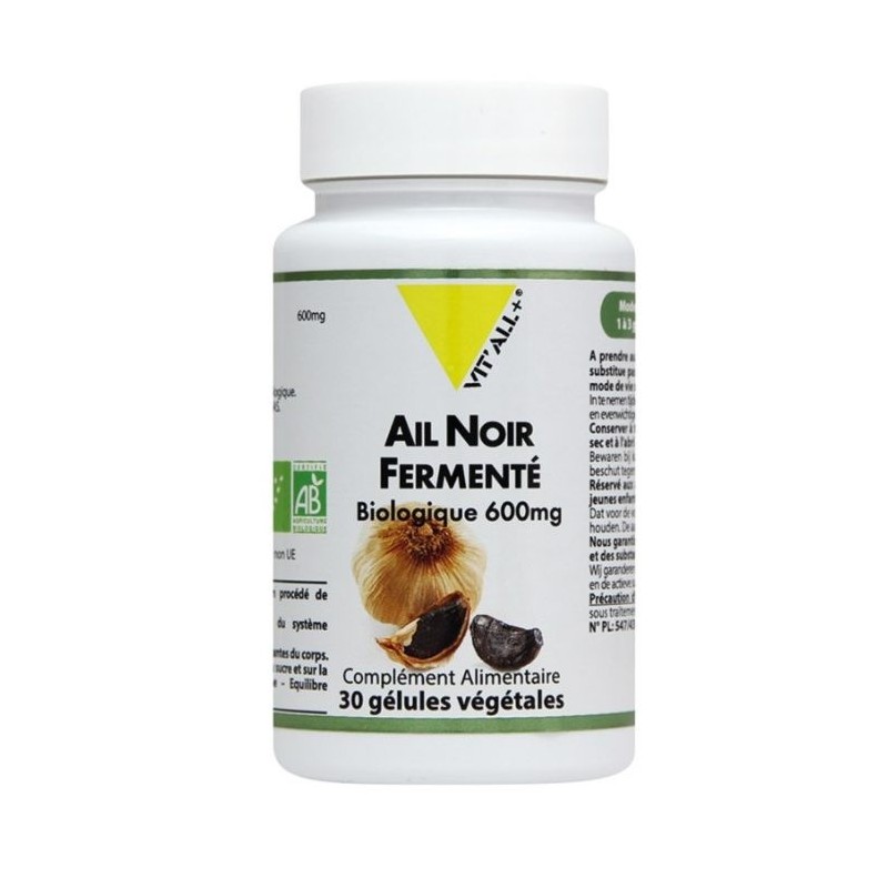 VIT'ALL+AIL NOIR FERMENTE 600MG 30 GEL