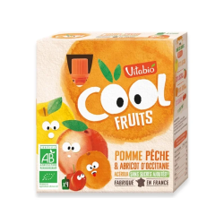 VITABIO COOL FRUITS POMME PECHE ABRICOT 4*90G
