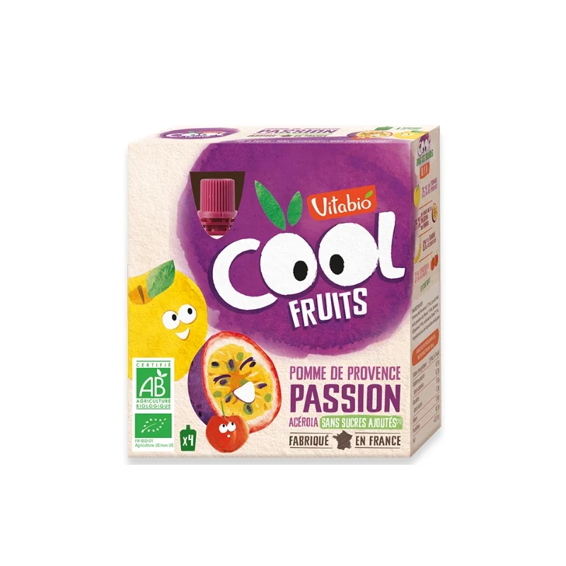 VITABIO COOL FRUITS POMME PASSION 4*90G