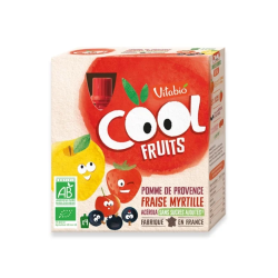 VITABIO COOL FRUITS POMME FRAISE MYRTILLE 4*90G