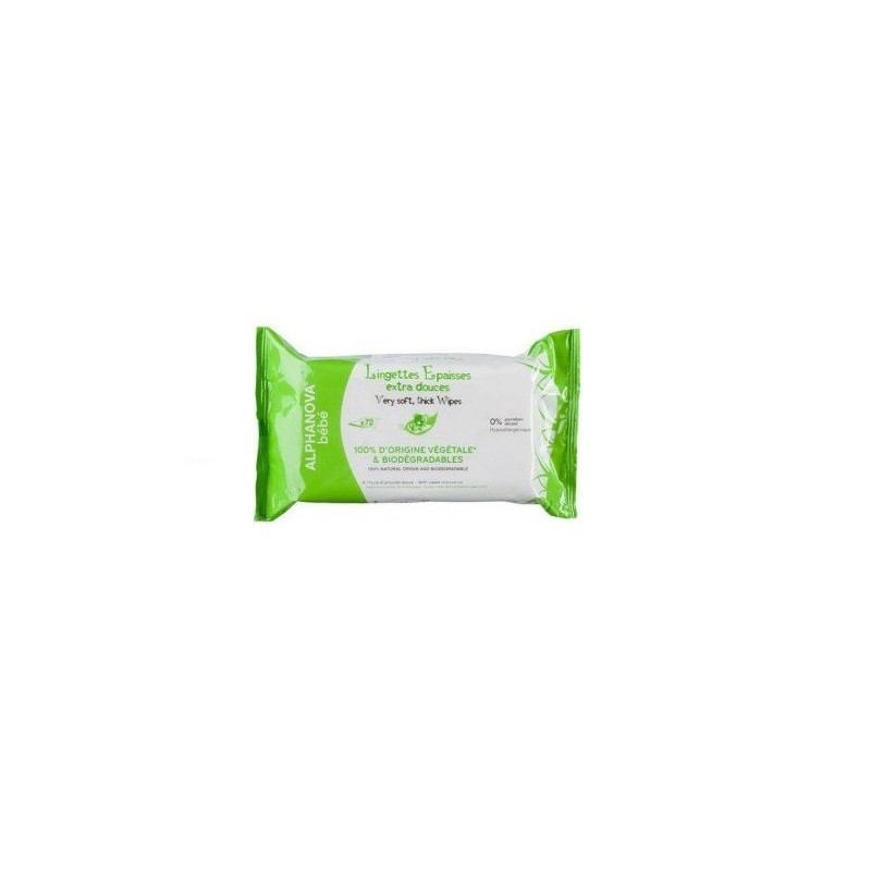 ALPHANOVA BEBE LINGETTES BIO EXTRA DOUCE 72U